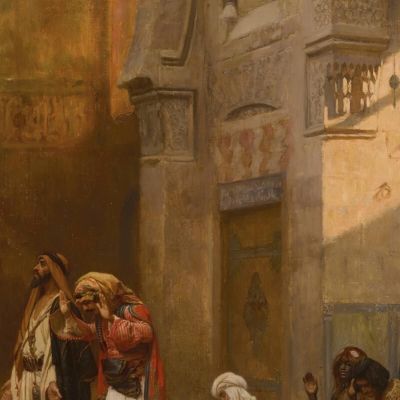 Prayer In The Mosque Cairo Frederick Arthur Bridgman fab46 canvas print