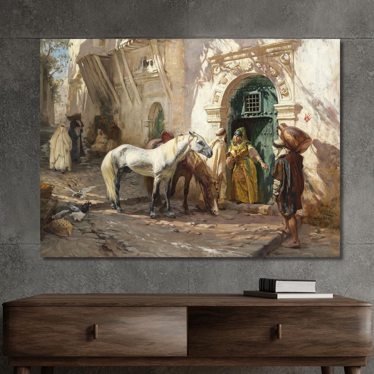 Scene Taken In Morocco Frederick Arthur Bridgman fab49 canvas print 