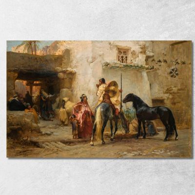 Street In Algeria Frederick Arthur Bridgman fab50 canvas print 