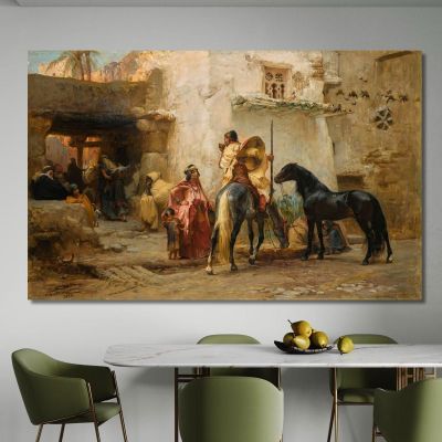 Street In Algeria Frederick Arthur Bridgman fab50 canvas print 