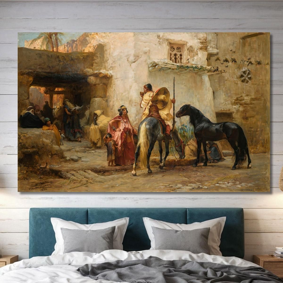 Street In Algeria Frederick Arthur Bridgman fab50 canvas print 