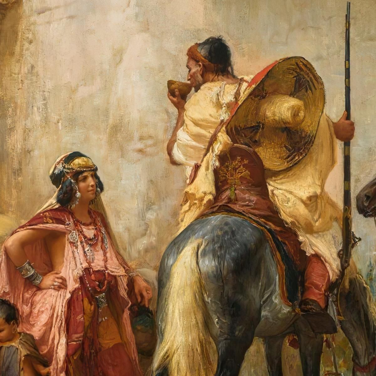 Street In Algeria Frederick Arthur Bridgman fab50 canvas print