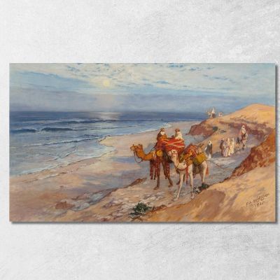 On The Coast Of Tangier The Atlantic Frederick Arthur Bridgman fab51 canvas print 