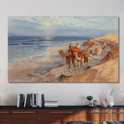 On The Coast Of Tangier The Atlantic Frederick Arthur Bridgman fab51 canvas print 