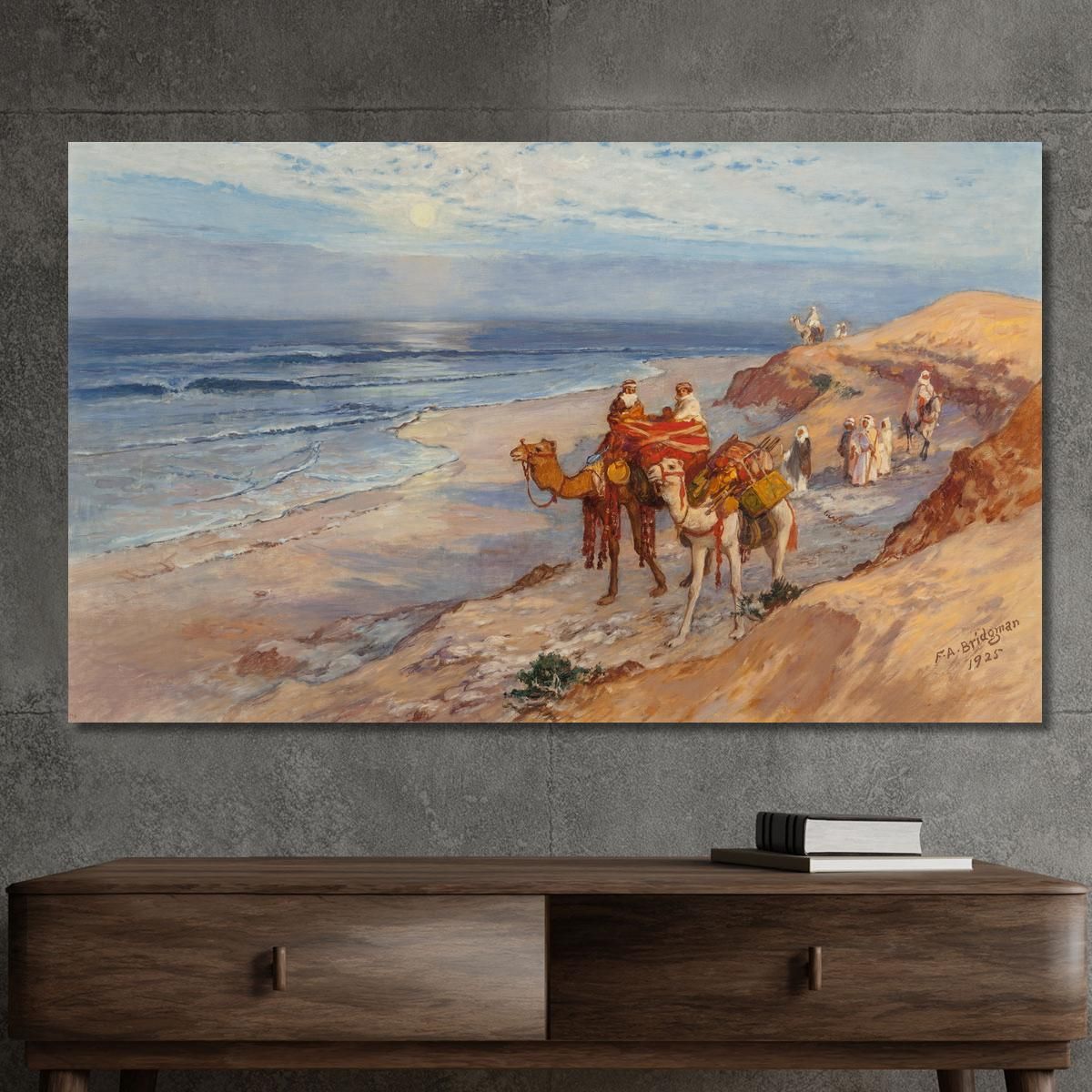 On The Coast Of Tangier The Atlantic Frederick Arthur Bridgman fab51 canvas print 