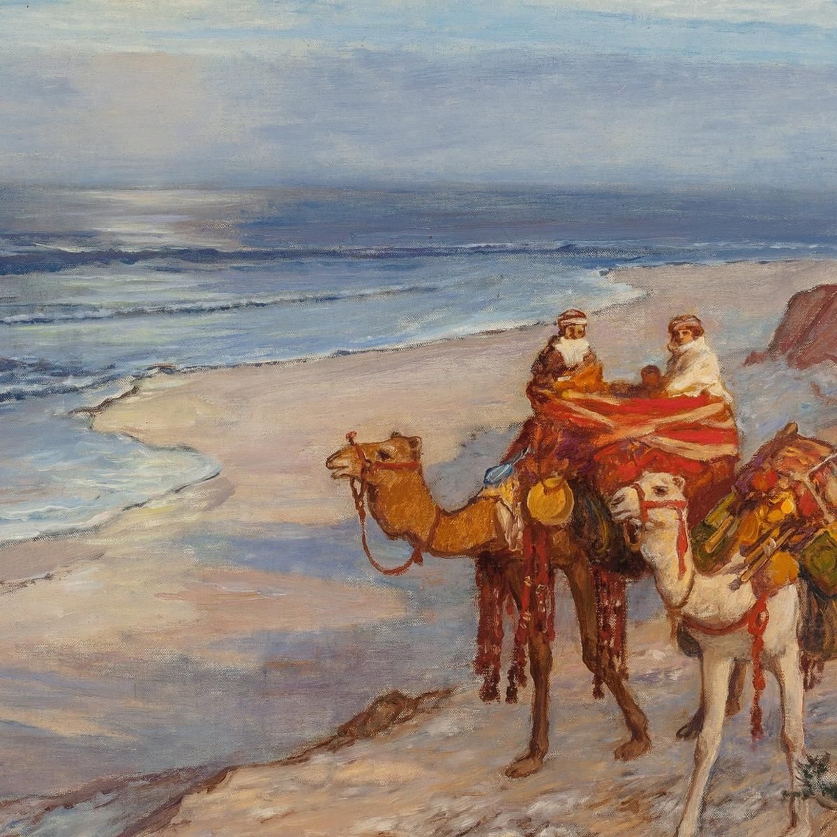 On The Coast Of Tangier The Atlantic Frederick Arthur Bridgman fab51 canvas print