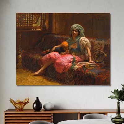 Tender Moments Frederick Arthur Bridgman fab52 canvas print 