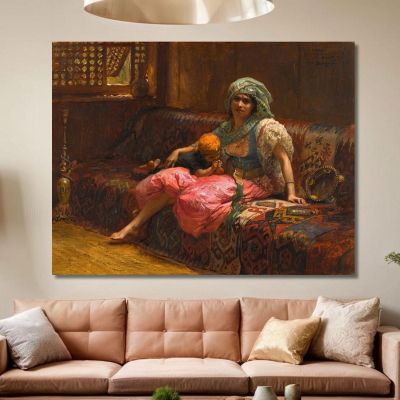 Tender Moments Frederick Arthur Bridgman fab52 canvas print 