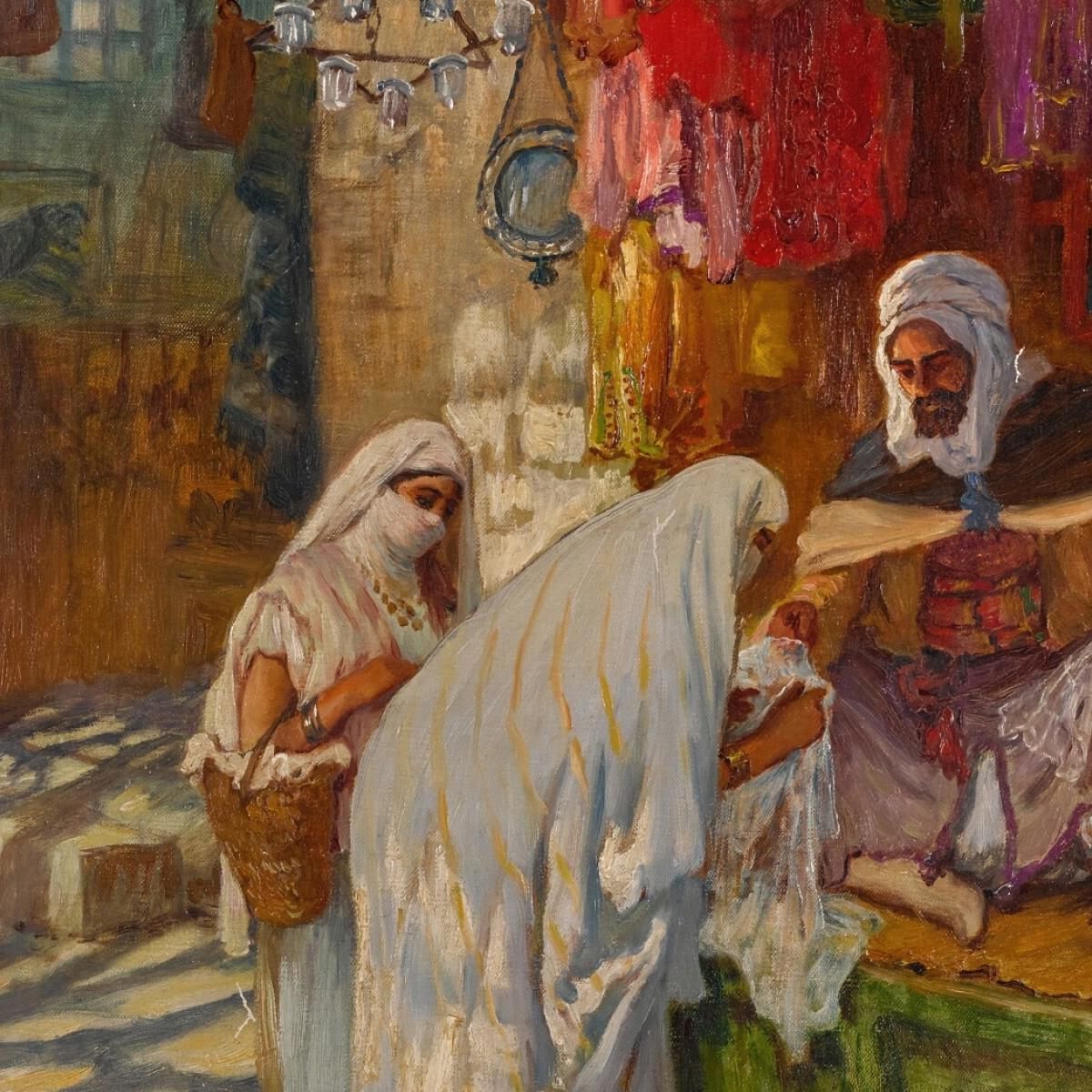 The Bazaar Frederick Arthur Bridgman fab54 canvas print