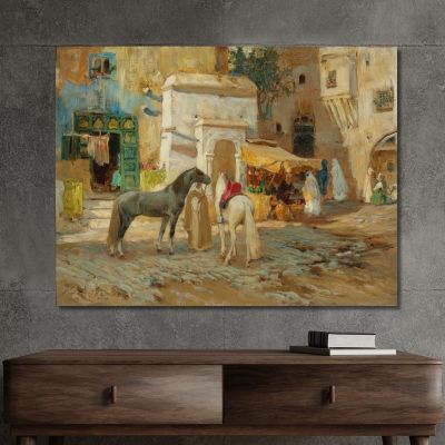 The Market Square Frederick Arthur Bridgman fab58 canvas print 