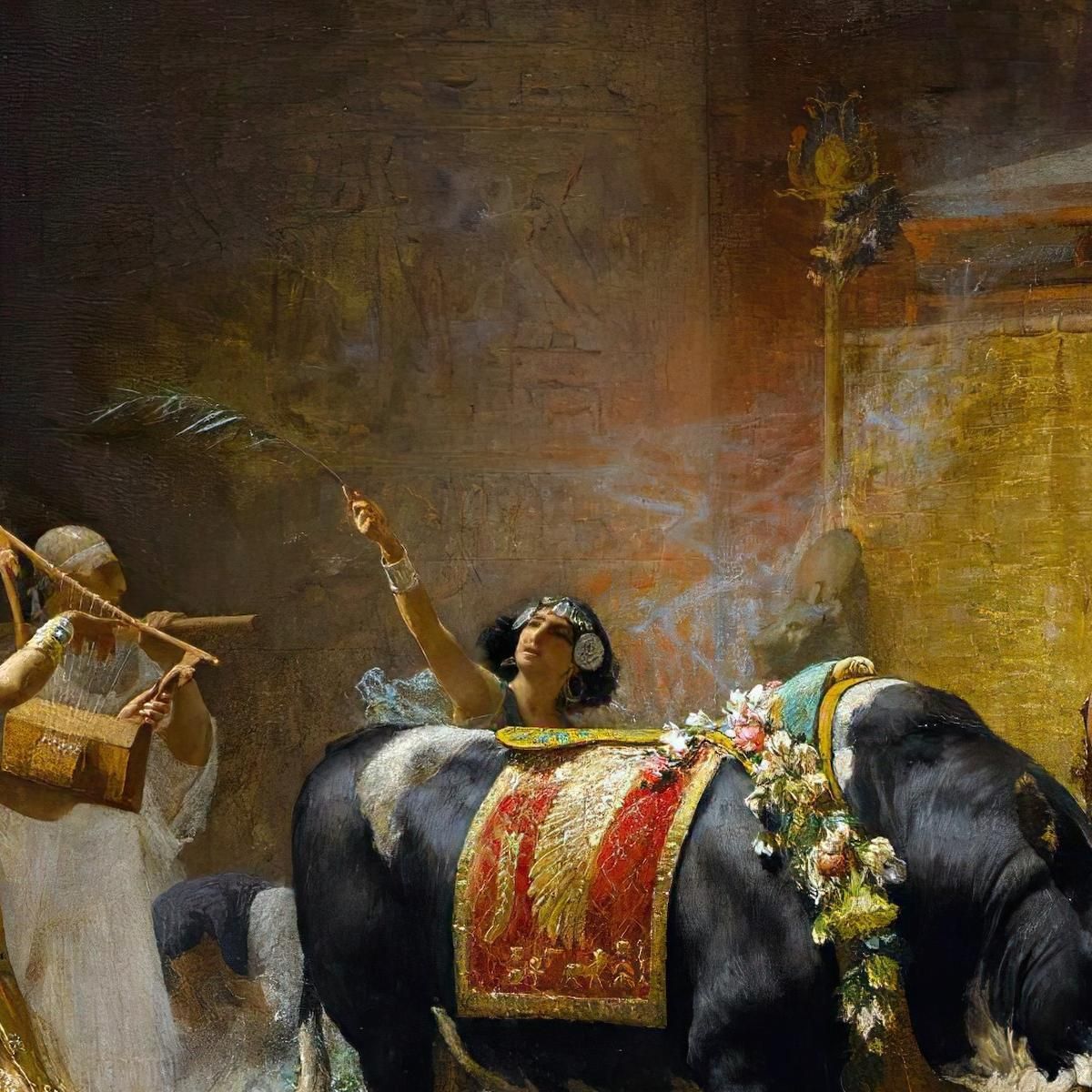 The Procession Of The Bull Apis Frederick Arthur Bridgman fab62 canvas print