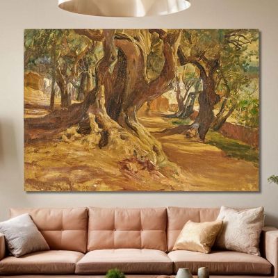 Tree Trunk Frederick Arthur Bridgman fab68 canvas print 