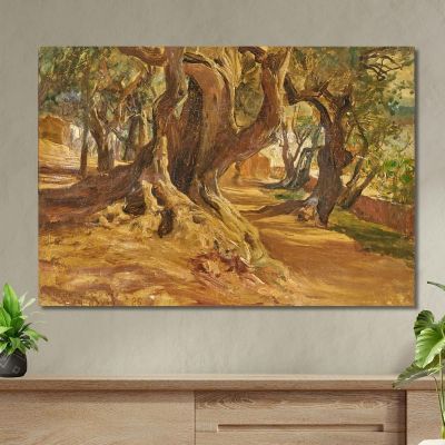 Tree Trunk Frederick Arthur Bridgman fab68 canvas print 