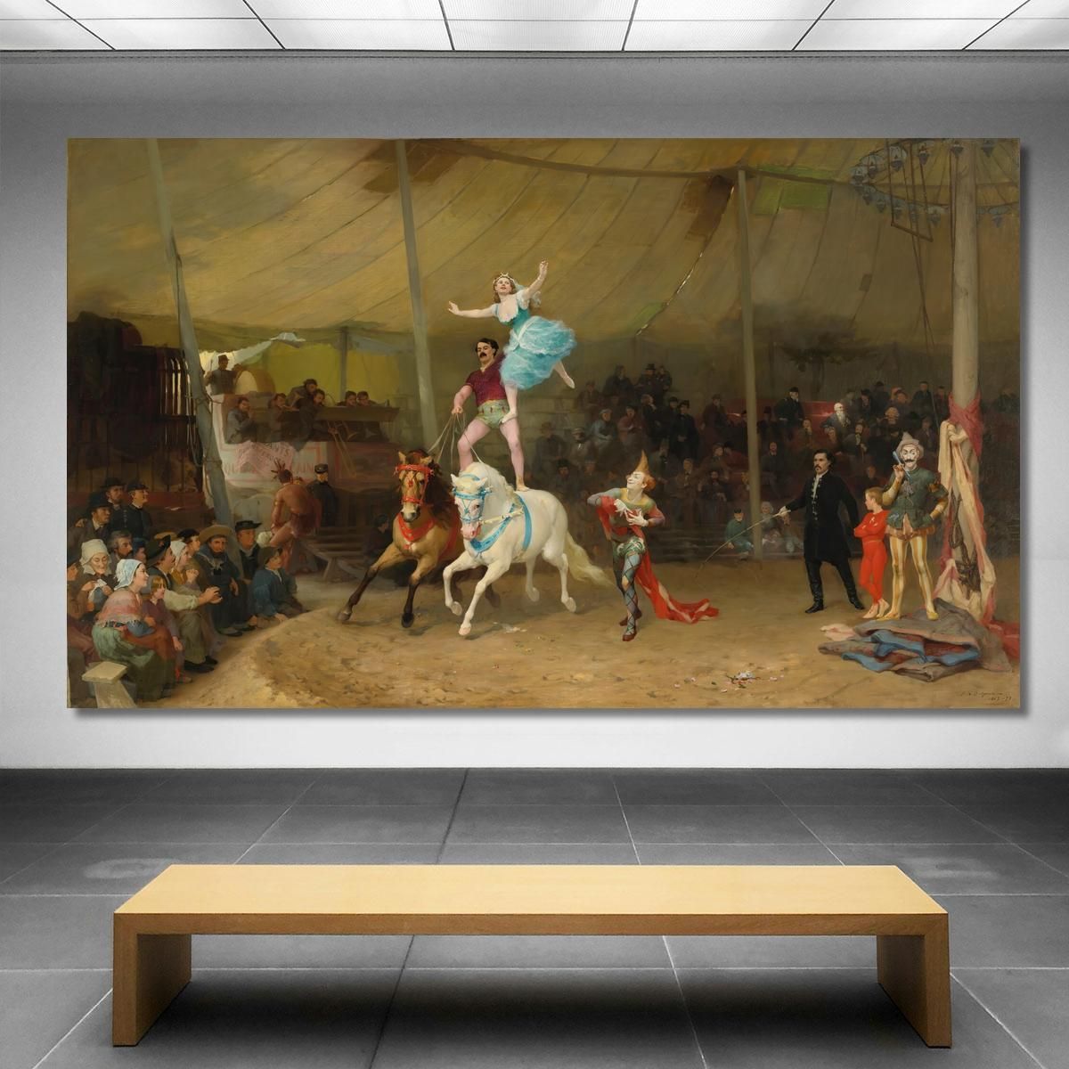 Un Cirque En Province The American Circus In France Frederick Arthur Bridgman fab70 canvas print 