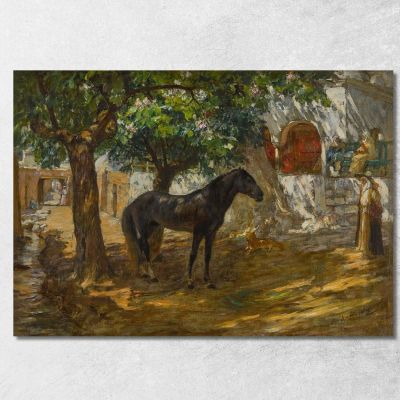 Village In The Sahara Frederick Arthur Bridgman fab71 canvas print 