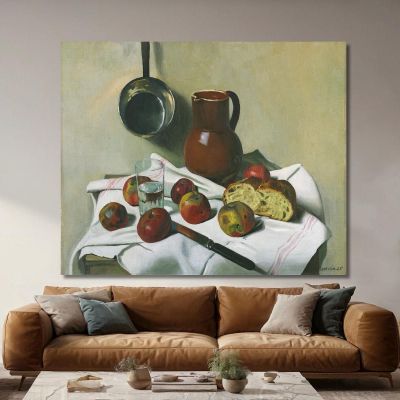 Apples Jug Glass Of Water And Tin Pan Félix Vallotton fvl3 canvas print 