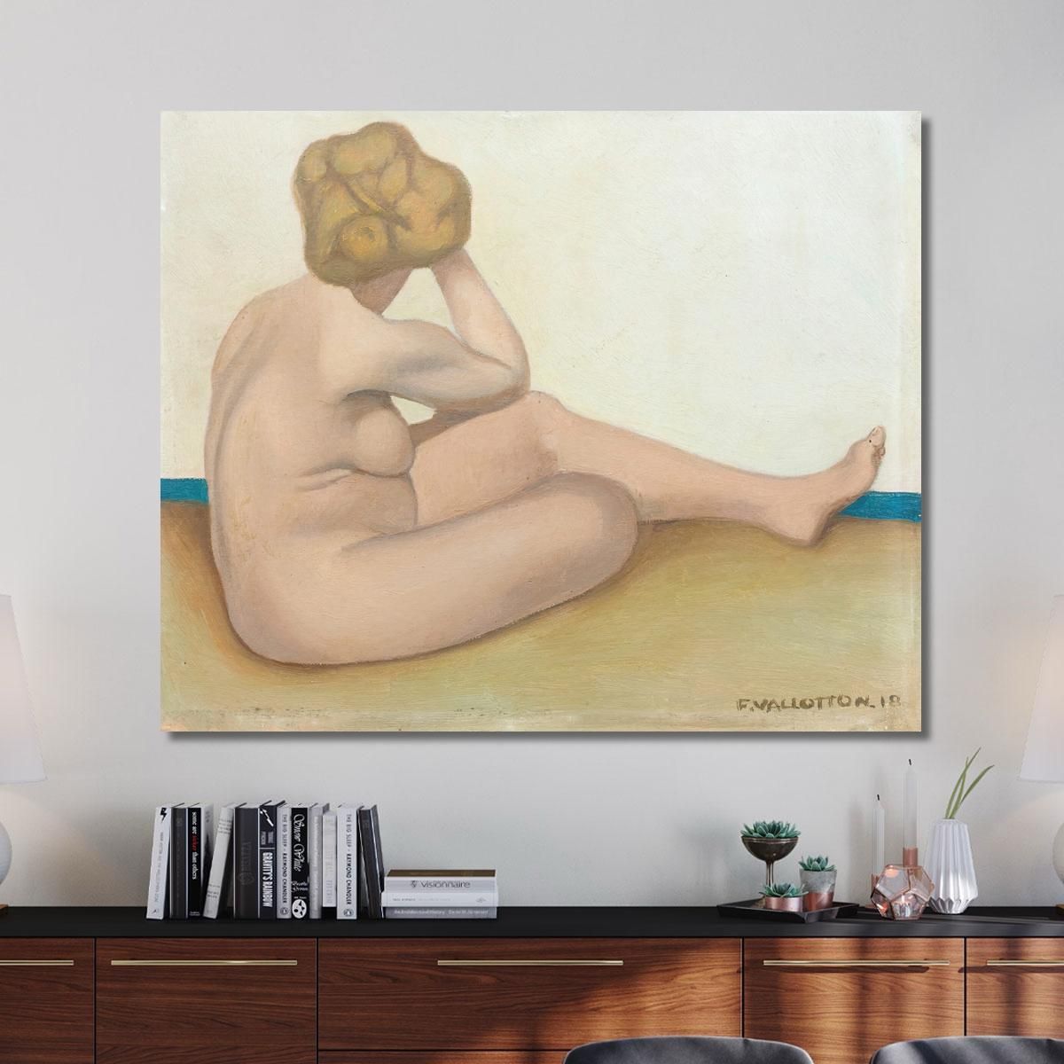 Bather Sitting On The Sand Félix Vallotton fvl5 canvas print 