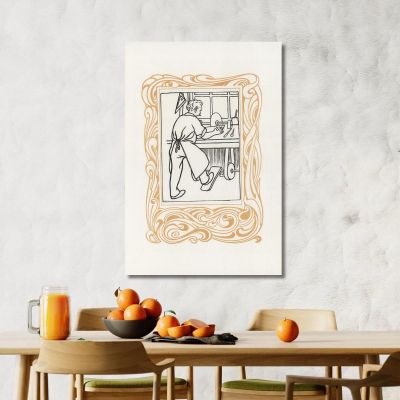 Marquetry Félix Vallotton fvl24 canvas print 