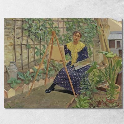 Young Girl Painting Félix Vallotton fvl73 canvas print