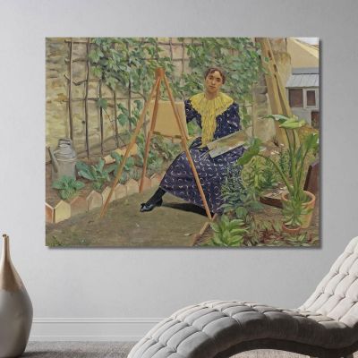 Young Girl Painting Félix Vallotton fvl73 canvas print 