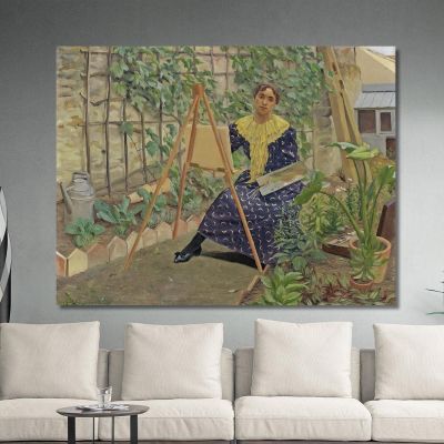 Young Girl Painting Félix Vallotton fvl73 canvas print 