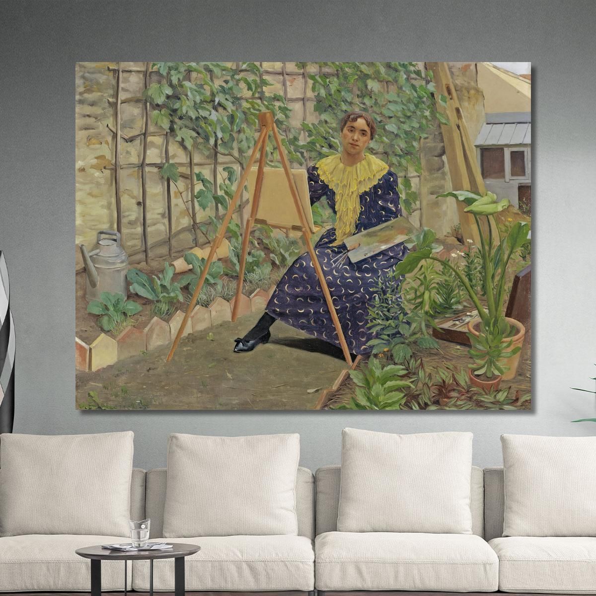 Young Girl Painting Félix Vallotton fvl73 canvas print 