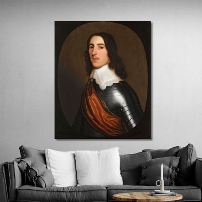 A Portrait Of A Gentleman Half-Length Believed To Be Sir Thomas Ogle Gerard van Honthorst gvh4 canvas print 