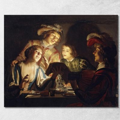 Musical Group By Candlelight Gerard van Honthorst gvh27 canvas print 