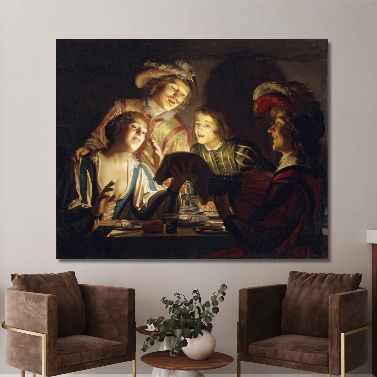 Musical Group By Candlelight Gerard van Honthorst gvh27 canvas print 