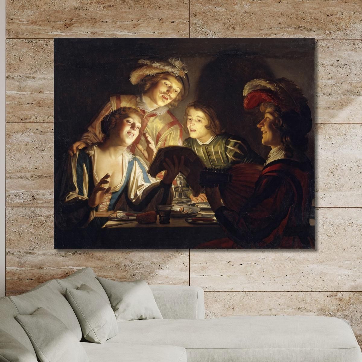 Musical Group By Candlelight Gerard van Honthorst gvh27 canvas print 