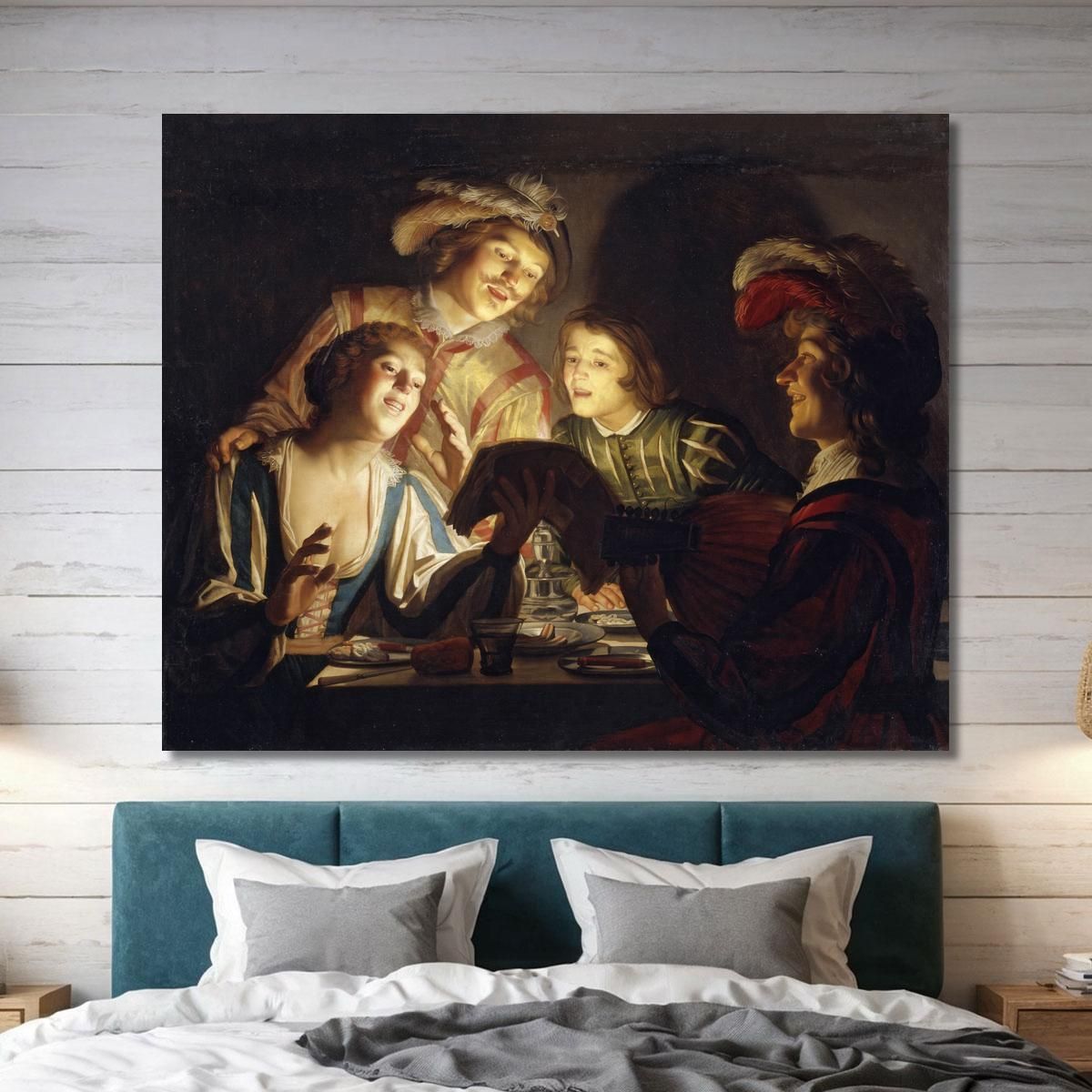 Musical Group By Candlelight Gerard van Honthorst gvh27 canvas print 