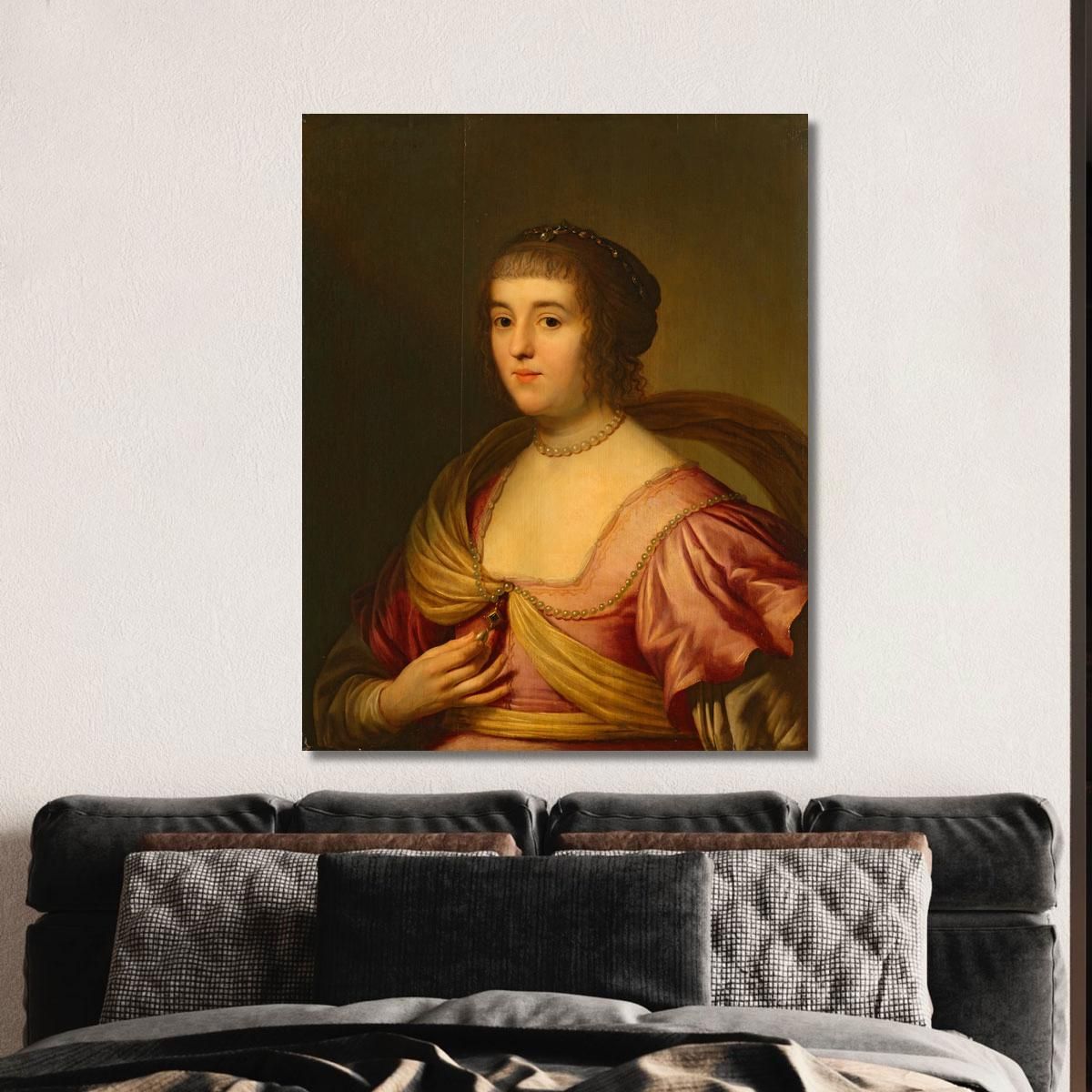Portrait Of Amalia Van Solms Gerard van Honthorst gvh31 canvas print 