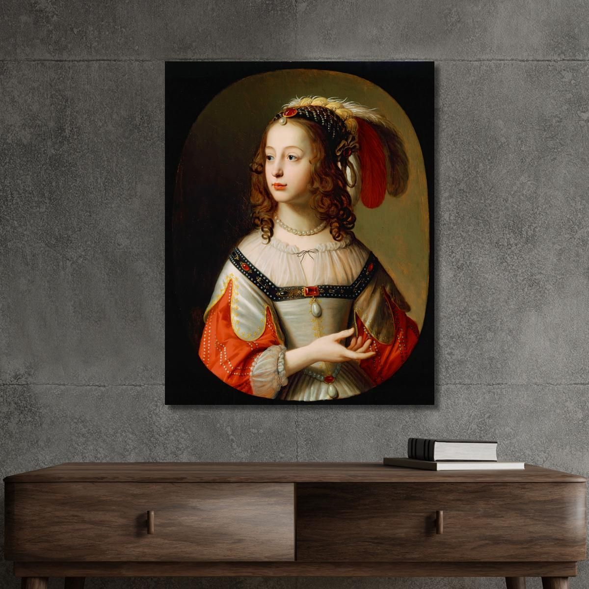 Portrait Of Sophia Princess Palatine Gerard van Honthorst gvh37 canvas print 