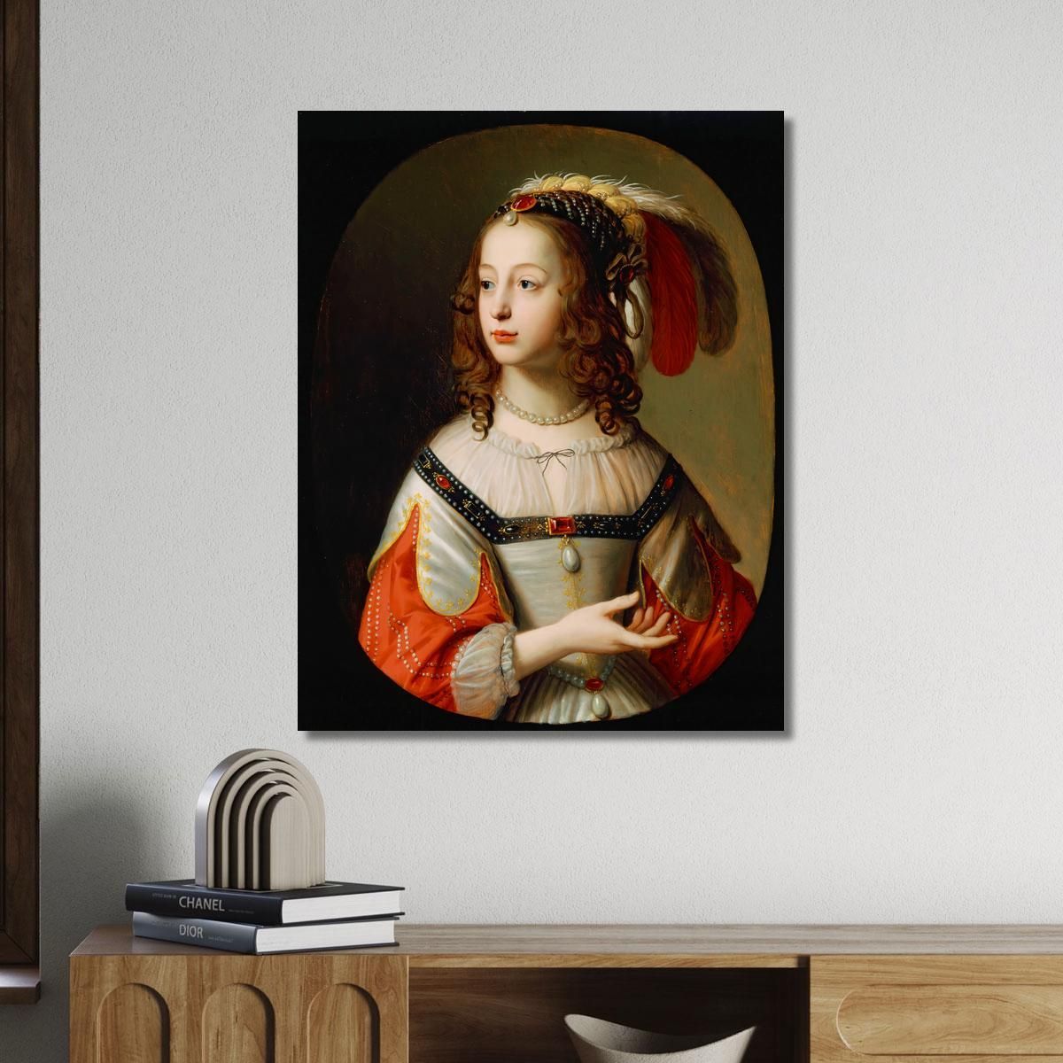 Portrait Of Sophia Princess Palatine Gerard van Honthorst gvh37 canvas print 