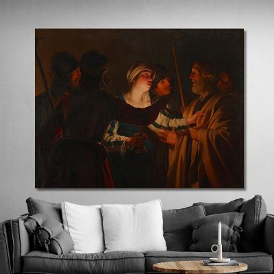 The Denial Of St. Peter Gerard van Honthorst gvh48 canvas print 