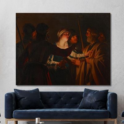 The Denial Of St. Peter Gerard van Honthorst gvh48 canvas print 