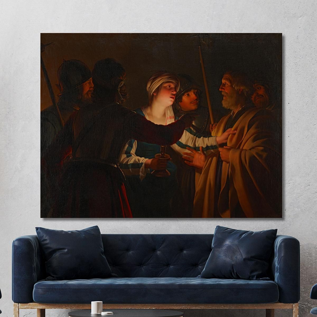 The Denial Of St. Peter Gerard van Honthorst gvh48 canvas print 