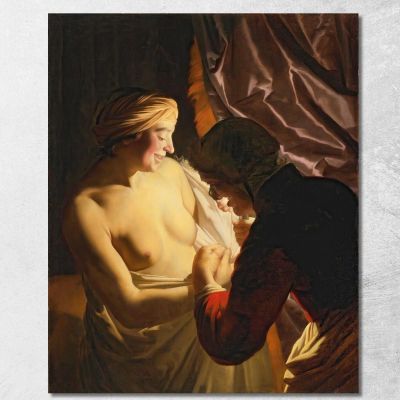 The Flea Hunt Gerard van Honthorst gvh49 canvas print 