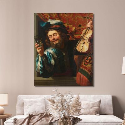 The Merry Fiddler Gerard van Honthorst gvh52 canvas print 