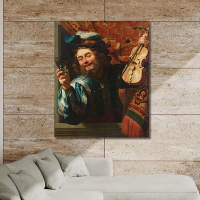 The Merry Fiddler Gerard van Honthorst gvh52 canvas print 