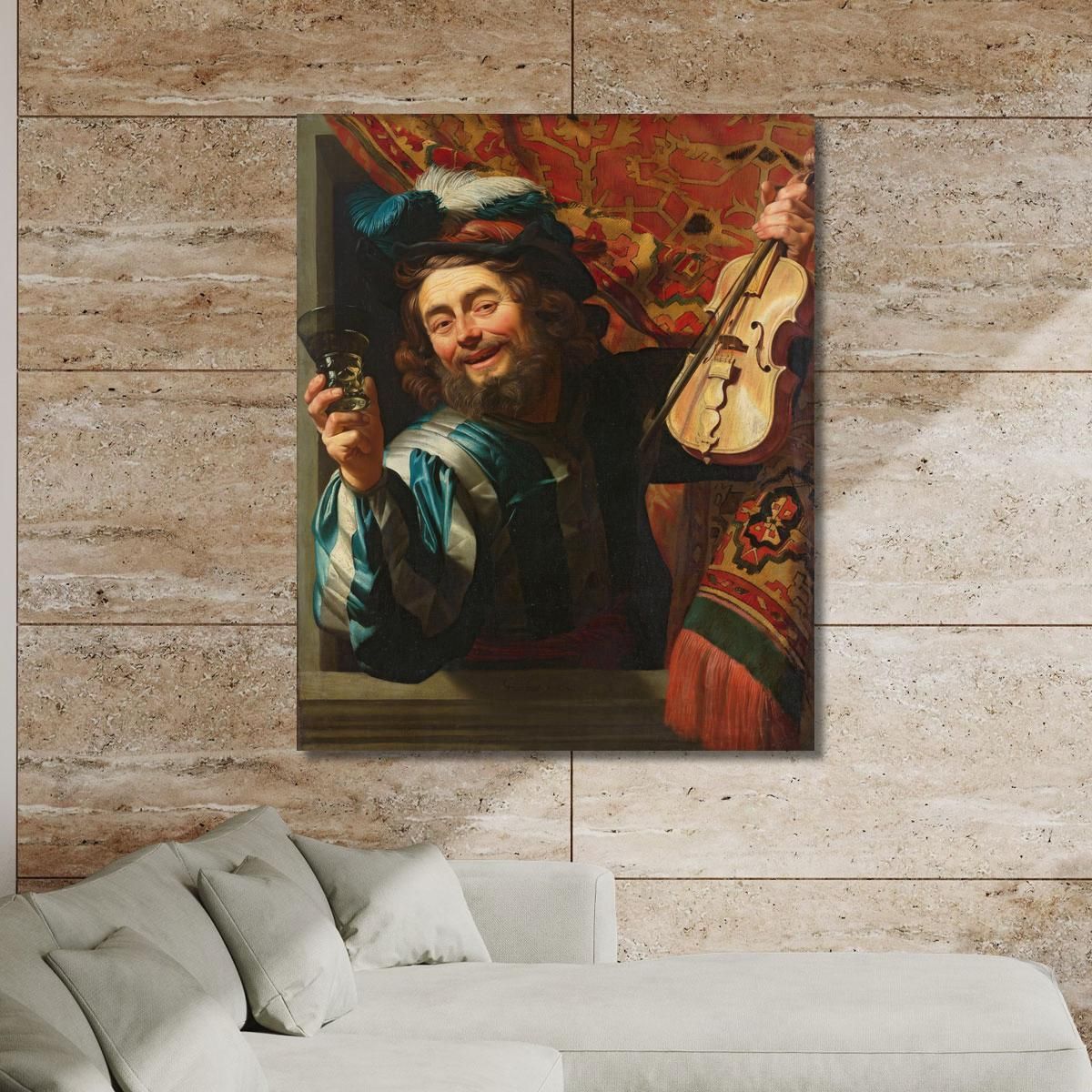 The Merry Fiddler Gerard van Honthorst gvh52 canvas print 