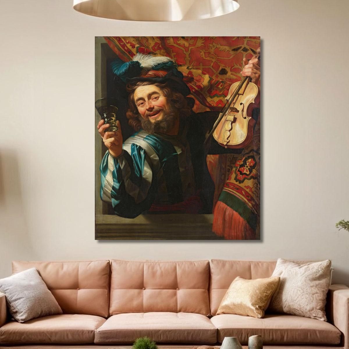The Merry Fiddler Gerard van Honthorst gvh52 canvas print 
