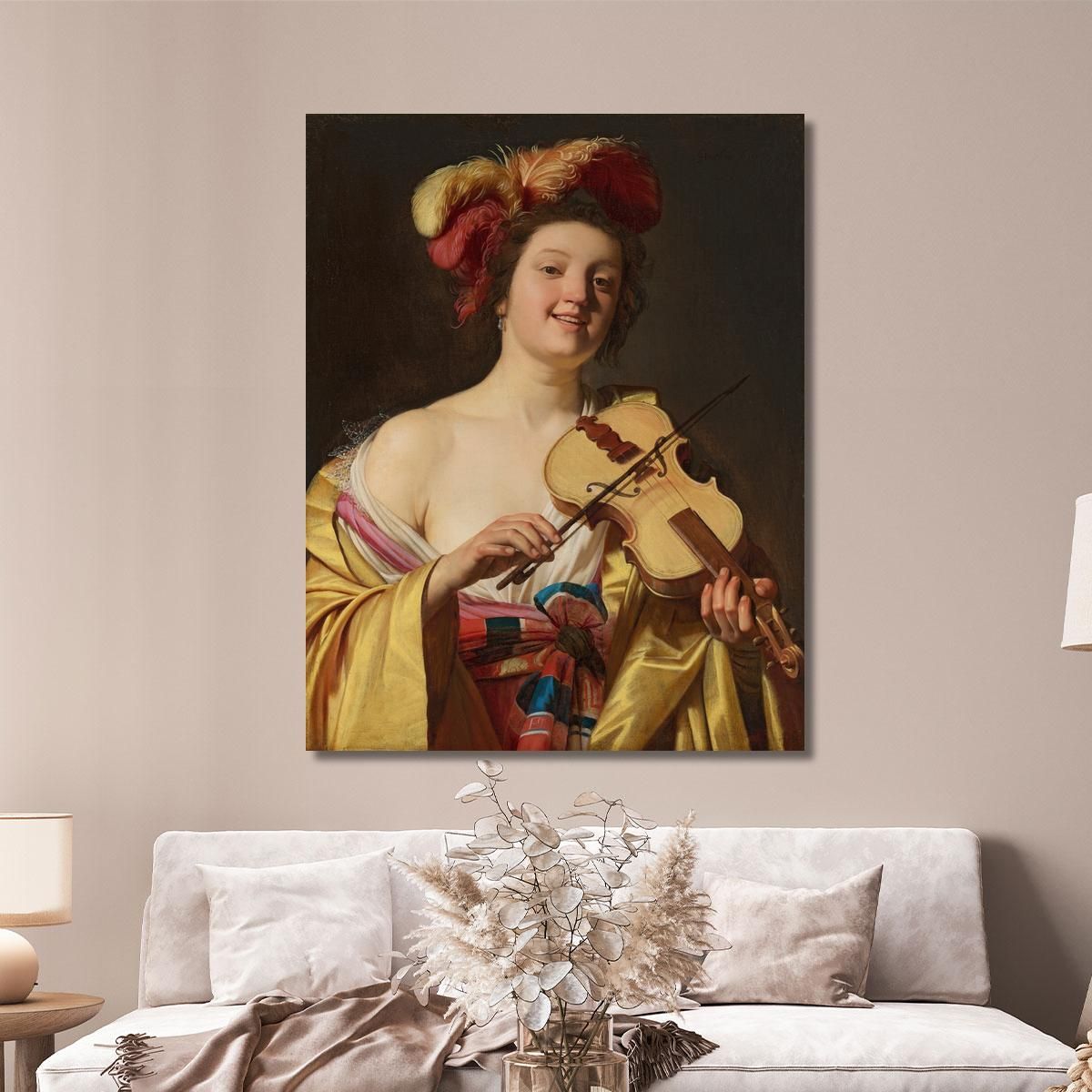 The Violin Player Gerard van Honthorst gvh57 canvas print 