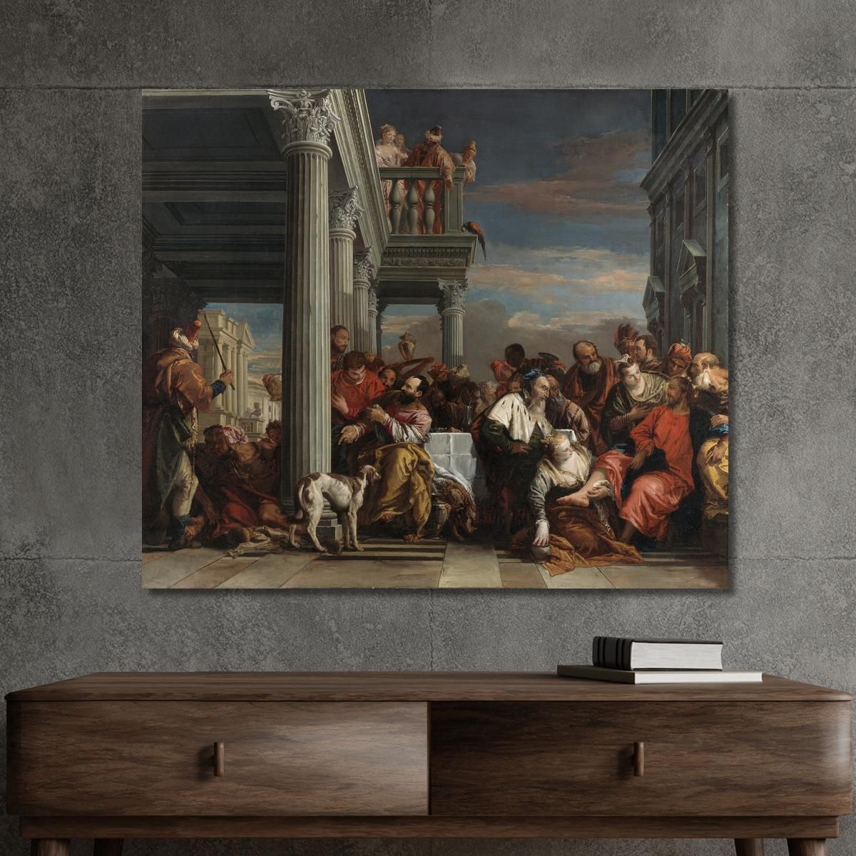 Christ In The House Of Simon The Pharisee Giovanni Battista Tiepolo gbt17 canvas print 