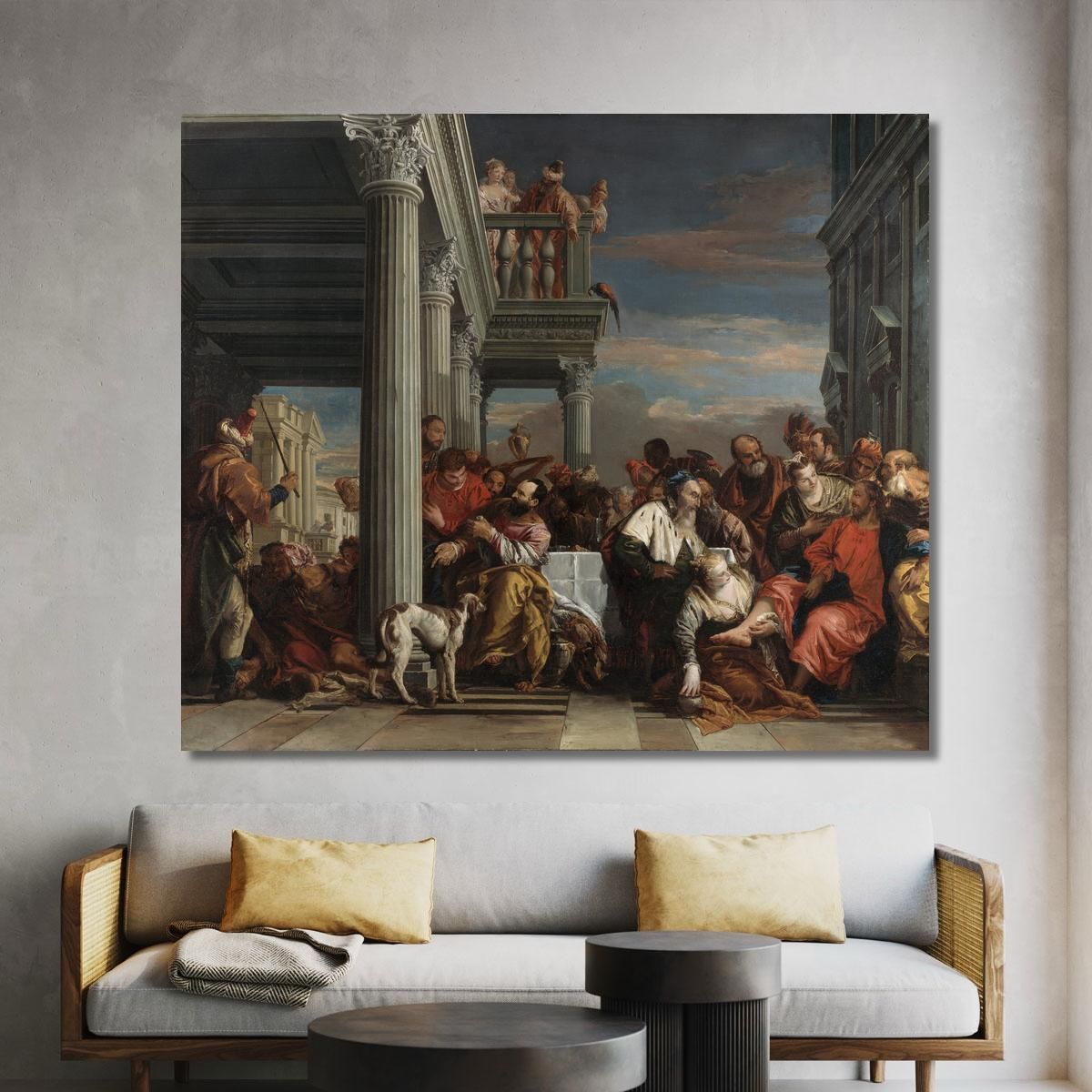 Christ In The House Of Simon The Pharisee Giovanni Battista Tiepolo gbt17 canvas print 