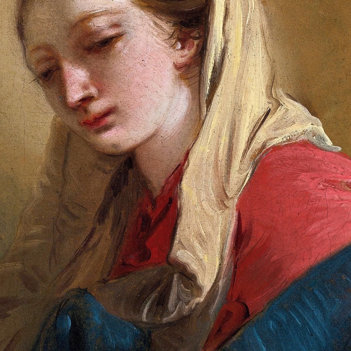Mary Magdalene In Three-Quarter View Veiled In A White Cloth Giovanni Battista Tiepolo gbt24 canvas print