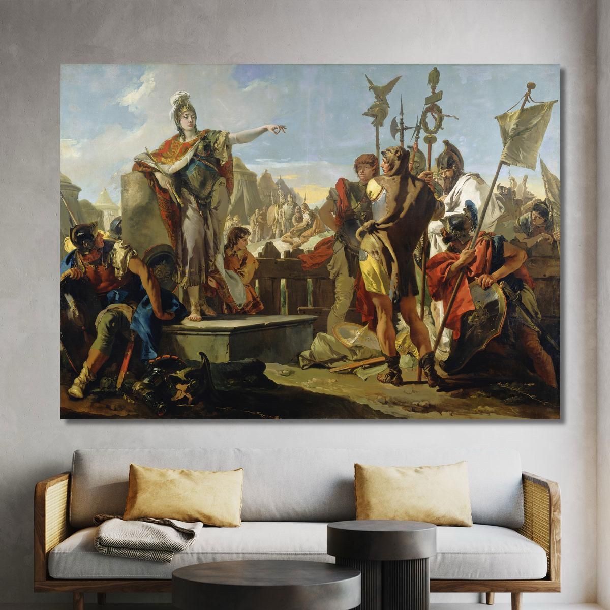 Queen Zenobia Addressing Her Soldiers Giovanni Battista Tiepolo gbt26 canvas print 