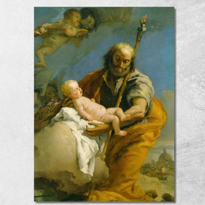 Saint Joseph And The Christ Child Giovanni Battista Tiepolo gbt30 canvas print 