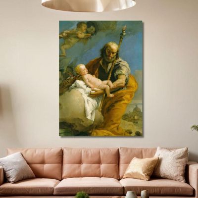Saint Joseph And The Christ Child Giovanni Battista Tiepolo gbt30 canvas print 