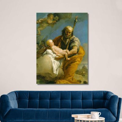 Saint Joseph And The Christ Child Giovanni Battista Tiepolo gbt30 canvas print 